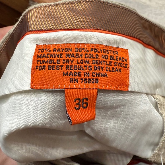 Sette Ponti Mens Dress‎ Shorts Beige Pleated Front Pockets - Picture 3 of 6